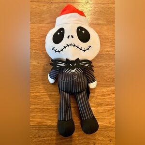 Jack Skellington Plushie Toy with Santa Hat